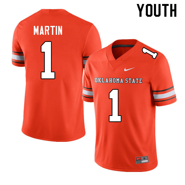 Youth #1 Tay Martin Oklahoma State Cowboys College Football Jerseys Sale-Alternate - Click Image to Close